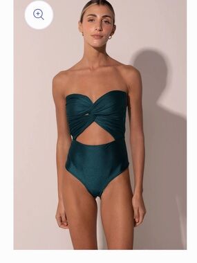 Ancora The Emerald Draped One Piece Swimsuit Small